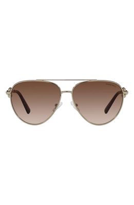 Tiffany & Co. 59mm Gradient Pilot Sunglasses in Pale Gold