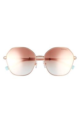 Tiffany & Co. 59mm Irregular Sunglasses in Rubedo/Gradient Pink