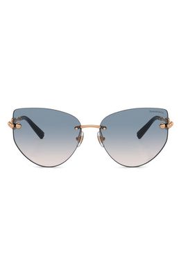 Tiffany & Co. 60mm Gradient Butterfly Sunglasses in Rose Gold
