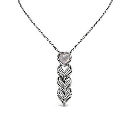 Tiffany Kay Studio Sterling 1.50 cttw Rose Quar tz Necklace