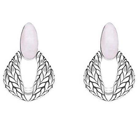 Tiffany Kay Studio Sterling Rose Quartz Doorkno cker Earrings