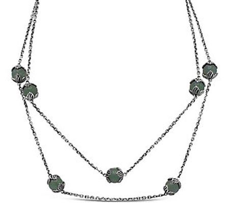 Tiffany Kay Studio Sterling Silver Aventurine S tation Necklac