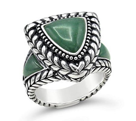 Tiffany Kay Studio Sterling Silver Green Aventu rine Ring