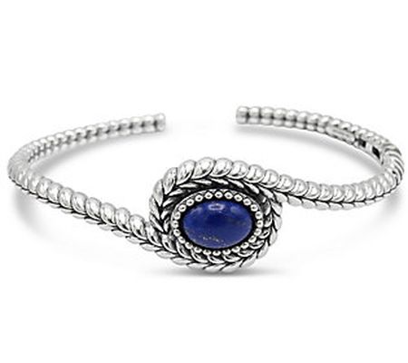 Tiffany Kay Studio Sterling Silver Lapis Herrin gbone Cuff