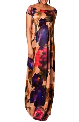 Tiffany Rose Aria Floral Maternity Gown in Exotic Bloom