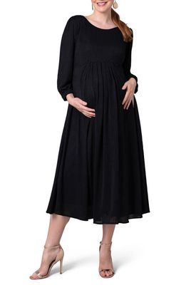 Tiffany Rose Isla Midi Maternity Dress in Black