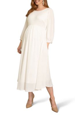 Tiffany Rose Isla Midi Maternity Dress in Ivory