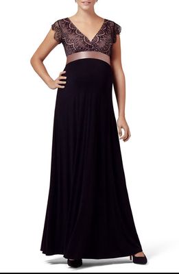 Tiffany Rose Rosa Lace Maternity Gown in Black