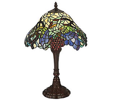 Tiffany Style 18-1/2"H Spiral Grape Accent Lamp