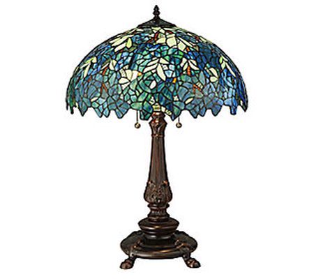 Tiffany Style 26"H Nightfall Wisteria Table Lam p