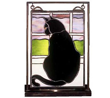 Tiffany Style Cat Mini Window Panel and Display