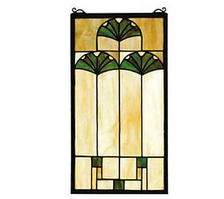 Tiffany Style Ginkgo Flower Window Panel