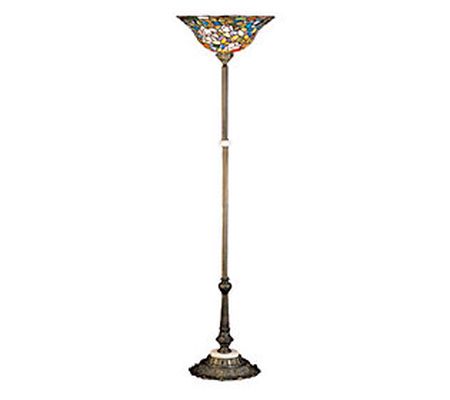 Tiffany Style Rosebush Torchiere