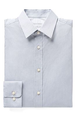 Tiger of Sweden Adley Slim Fit Stripe Cotton Button-Up Shirt in Grey