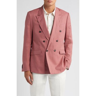 Tiger of Sweden Heldin Slim Fit Linen Sport Coat in Rose Brown 