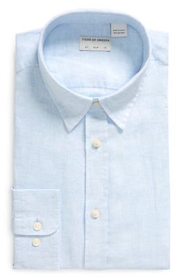 Tiger of Sweden Spenser Slim Fit Linen Dress Shirt in Light Blue 