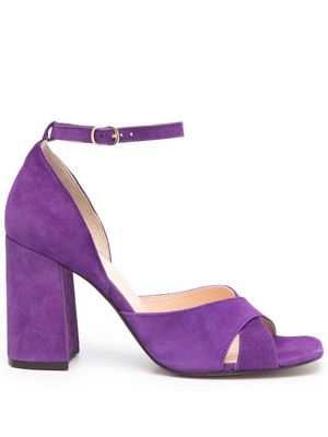 Tila March Gabrielle suede buckled sandals - Purple