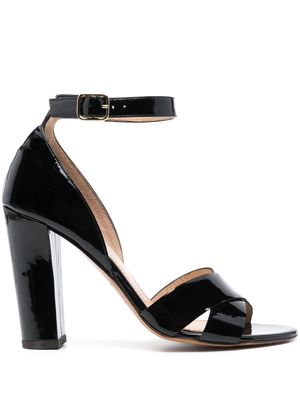Tila March Scala 95mm high-shine finish sandals - Black