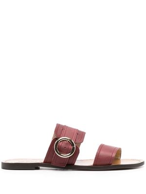 Tila March slip-on leather sandals - Red