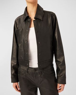 Tilda Metallic Leather Jacket