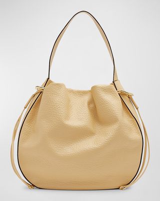 Tilda Ruched Leather Hobo Bag