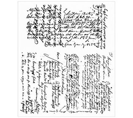 Tim Holtz Cling Stamp Set - Ledger Script