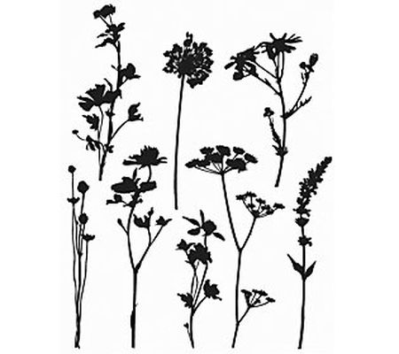 Tim Holtz Cling Stamp Set - Wildflowers