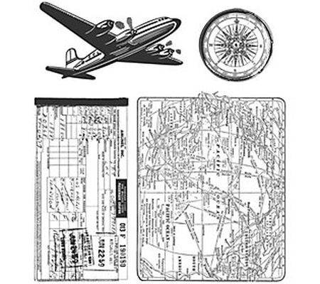 Tim Holtz Cling Stamps - Air Travel