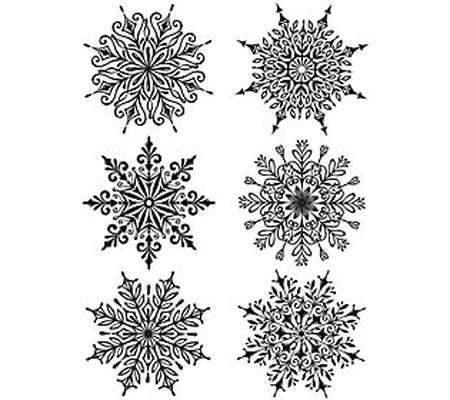 Tim Holtz Cling Stamps - Swirly Snowflakes