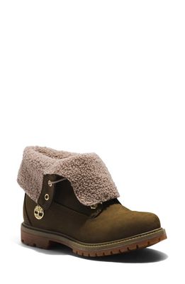 Timberland 6.5-Inch Waterproof Faux Fur Lined Boot in Olive Nubuck