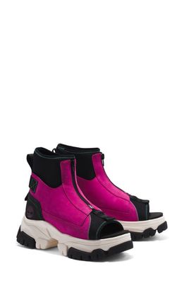 Timberland Adley Way Sandal Boot in Bright Pink Nubuck