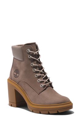 Timberland Allington Heights Block Heel Boot in Taupe Nubuck