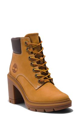 Timberland Allington Heights Block Heel Boot in Wheat Nubuck