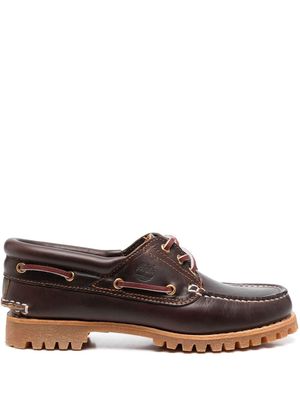 Timberland cleated-sole leather loafers - Brown