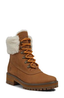 Timberland Courmayeur Valley 6-Inch Faux Fur Lined Waterproof Boot in Medium Brown