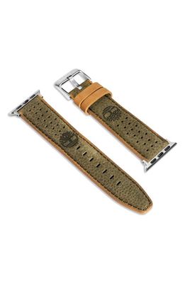 Timberland Daintree Water Repellent Leather 20mm Smartwatch Watchband in Green