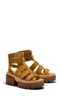 Timberland Everleigh Gladiator Sandal in Wheat Nubuck