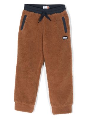 Timberland Kids faux-shearling track pants - Brown