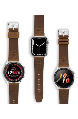 Timberland Leather 22mm Smart Watch Watchband in Brown