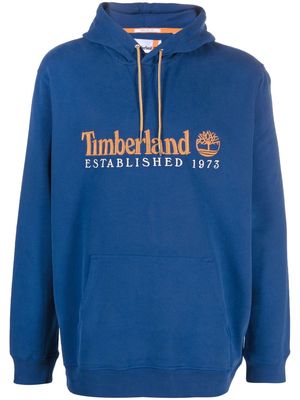 Timberland logo-embroidered hoodie - Blue