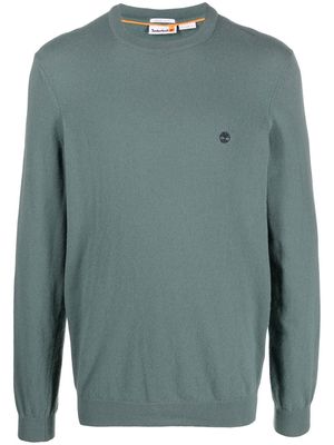Timberland logo-embroidered knitted jumper - Green