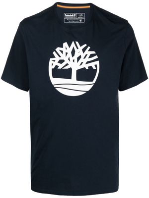 Timberland logo-print cotton T-shirt - Blue