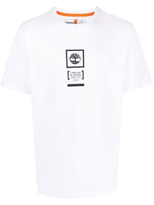 Timberland logo-print cotton T-shirt - White