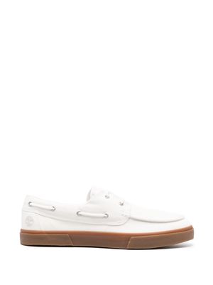 Timberland round-toe lace-up boat shoes - White