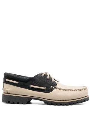 Timberland two-tone leather boat shoes - Neutrals