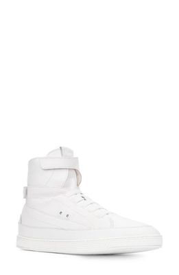 TIME SLIPPERS Wool Lined High Top Hybrid Slipper Sneaker in White On White