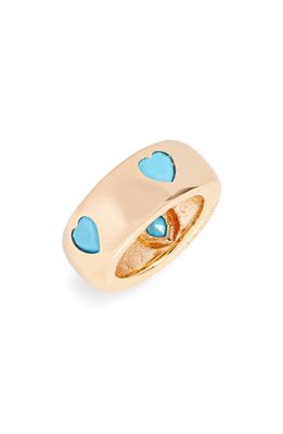 Timeless Pearly Heart Band Ring in Gold