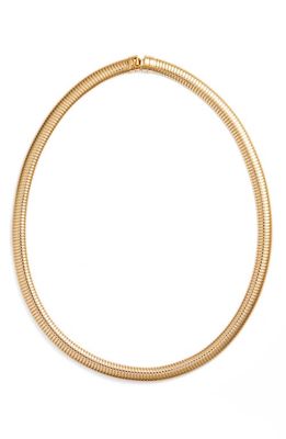 Timeless Pearly Stretch Necklace in Gold