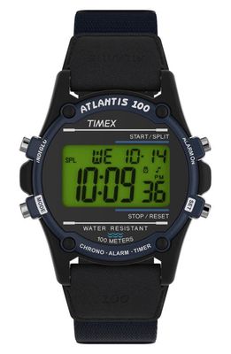 Timex Atlantis Chronograph Fabric Strap Watch