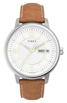 Timex Chicago Leather Strap Watch